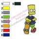 Bart Simpson Standing Embroidery Design